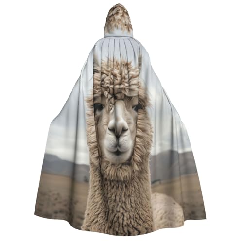 Umhang mit Kapuze "I Love Alpakas", für Herren und Damen, Erwachsene, Cosplay, Kostüm, Halloween, Weihnachten, Karneval, Partys von WOmeng