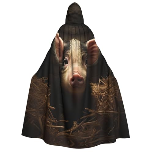 Umhang mit Kapuze für Herren und Damen, mit Bauernhof-Tierdruck, Cosplay, Kostüm, Halloween, Weihnachten, Karneval, Partys Umhang mit Kapuze für Herren und Damen, mit Bauernhof-Tierdruck, Cosplay, Kostüm, Halloween, Weihnachten, Karneval, Partys von WOmeng