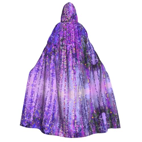 Umhang mit Kapuze für Herren und Damen, mit Blumenmuster, Cosplay, Kostüm, Halloween, Weihnachten, Karneval, Partys von WOmeng