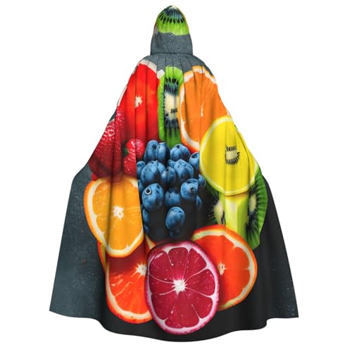 Umhang mit Kapuze für Herren und Damen, mit Frucht, Regenbogen-Druck, für Cosplay, Halloween, Weihnachten, Karneval, Partys Umhang mit Kapuze für Herren und Damen, mit Frucht, Regenbogen-Druck, für Cosplay, Halloween, Weihnachten, Karneval, Partys von WOmeng