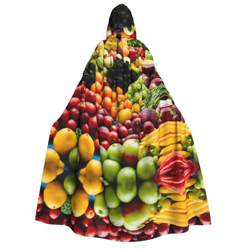 Umhang mit Kapuze für Herren und Damen, mit Gemüse, Obst, Cosplay, Kostüm, Halloween, Weihnachten, Karneval, Partys von WOmeng