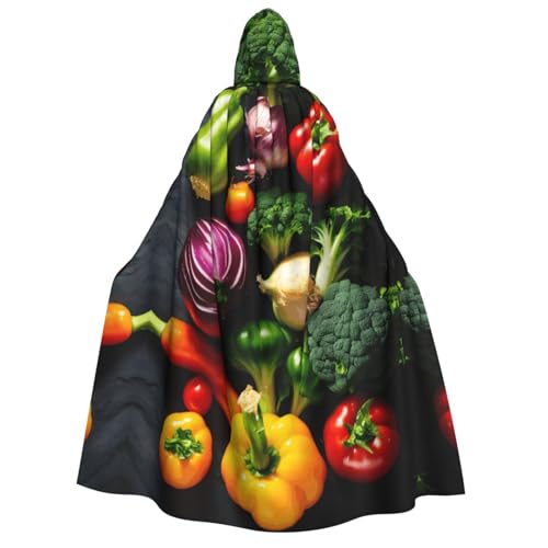 Umhang mit Kapuze für Herren und Damen, mit Gemüse, Obst, Cosplay, Kostüm, Halloween, Weihnachten, Karneval, Partys von WOmeng
