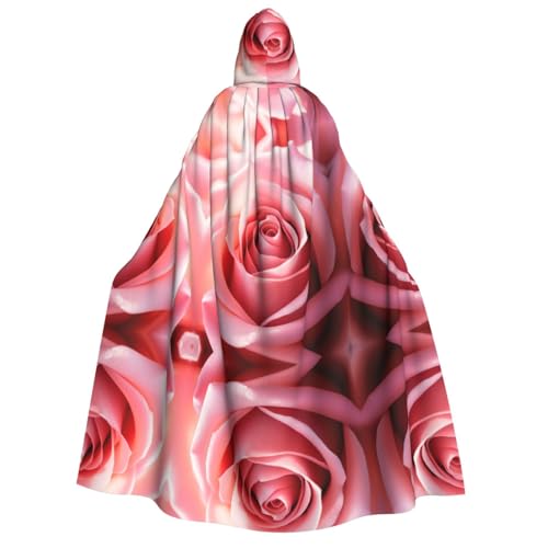 Umhang mit Kapuze für Herren und Damen, mit rosa Rosen, für Cosplay, Halloween, Weihnachten, Karneval, Partys Umhang mit Kapuze für Herren und Damen, mit rosa Rosen, für Cosplay, Halloween, Weihnachten, Karneval, Partys von WOmeng