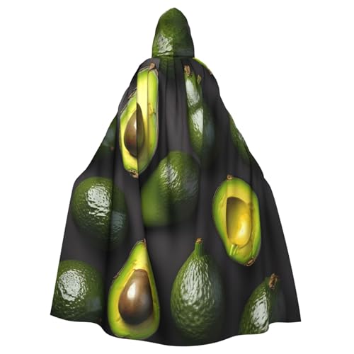 WOmeng Avocado-Obstmuster-Druck, volle Länge, Halloween, Unisex, Umhang, mit Kapuze, mittelalterliche Farben, Kostüm, Cosplay, Party WOmeng Avocado-Obstmuster-Druck, volle Länge, Halloween, Unisex, Umhang, mit Kapuze, mittelalterliche Farben, Kostüm, Cosplay, Party von WOmeng