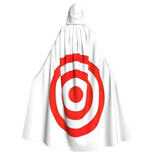 WOmeng Design Target Print Halloween Unisex Umhang mit Kapuze Mittelalterfarben Kostüm Cosplay Party von WOmeng