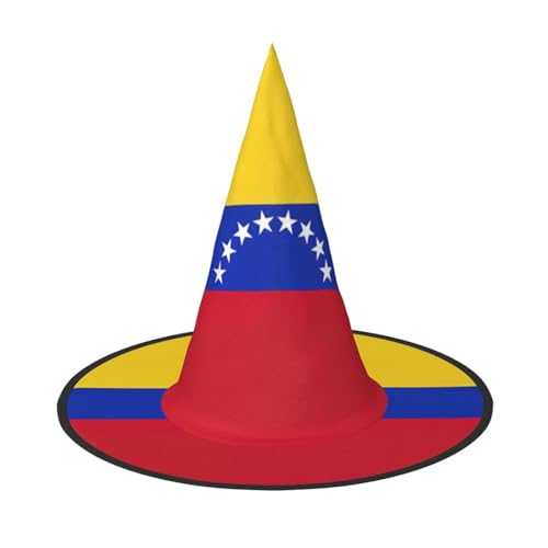 WOmeng Flagge Venezuelas Druck Halloween Hexenhut Karneval Kostüm Zubehör Faltbare Leichte Kappe Festivals von WOmeng