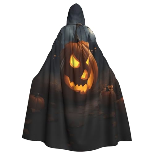 WOmeng Halloween-Kürbis-Druck, volle Länge, Halloween-Umhang, Unisex, mit Kapuze, mittelalterliche Farben, Kostüm, Cosplay, Party WOmeng Halloween-Kürbis-Druck, volle Länge, Halloween-Umhang, Unisex, mit Kapuze, mittelalterliche Farben, Kostüm, Cosplay, Party von WOmeng