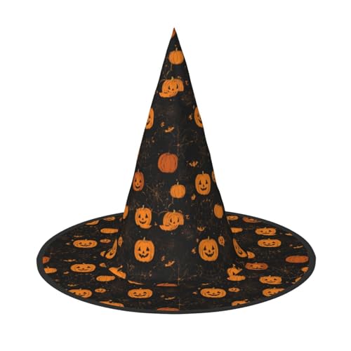 WOmeng Halloween Kürbis Druck Halloween Hexenhut Karneval Kostüm Zubehör Faltbare Leichte Kappe Festivals WOmeng Halloween Kürbis Druck Halloween Hexenhut Karneval Kostüm Zubehör Faltbare Leichte Kappe Festivals von WOmeng