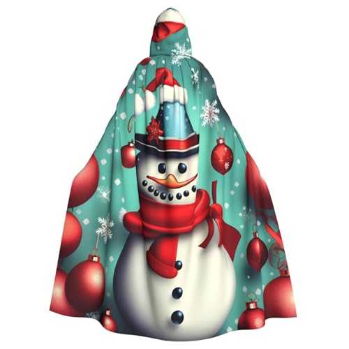 WOmeng Halloween-Umhang mit Aufschrift "Merry Christmas Day", Unisex, mit Kapuze, mittelalterliche Farben, Kostüm, Cosplay, Party von WOmeng