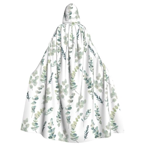 WOmeng Halloween-Umhang mit Eukalyptusblättern, Unisex, mit Kapuze, mittelalterliche Farben, Kostüm, Cosplay, Party WOmeng Halloween-Umhang mit Eukalyptusblättern, Unisex, mit Kapuze, mittelalterliche Farben, Kostüm, Cosplay, Party von WOmeng