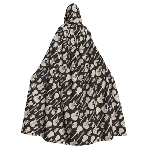 WOmeng Halloween-Umhang mit Gitarrenmuster, Unisex, mit Kapuze, mittelalterliche Farben, Kostüm, Cosplay, Party WOmeng Halloween-Umhang mit Gitarrenmuster, Unisex, mit Kapuze, mittelalterliche Farben, Kostüm, Cosplay, Party von WOmeng