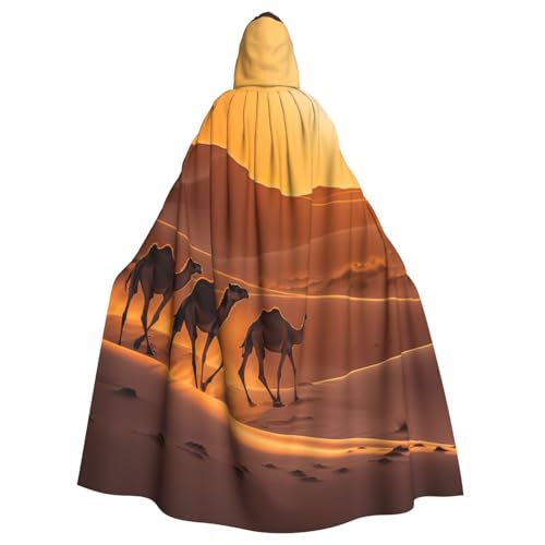 WOmeng Halloween-Umhang mit Kamelmuster, Unisex, mit Kapuze, mittelalterliche Farben, Kostüm, Cosplay, Party WOmeng Halloween-Umhang mit Kamelmuster, Unisex, mit Kapuze, mittelalterliche Farben, Kostüm, Cosplay, Party von WOmeng