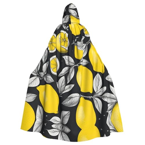 WOmeng Halloween-Umhang mit Zitronenfrucht-Muster, Unisex, mit Kapuze, mittelalterliche Farben, Kostüm, Cosplay, Party WOmeng Halloween-Umhang mit Zitronenfrucht-Muster, Unisex, mit Kapuze, mittelalterliche Farben, Kostüm, Cosplay, Party von WOmeng