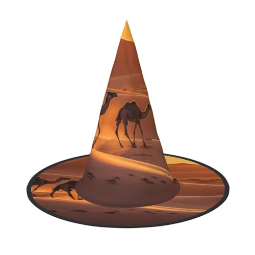 WOmeng Kameldruck Halloween Hexenhut Karneval Kostüm Zubehör Faltbare Leichte Kappe Festivals von WOmeng