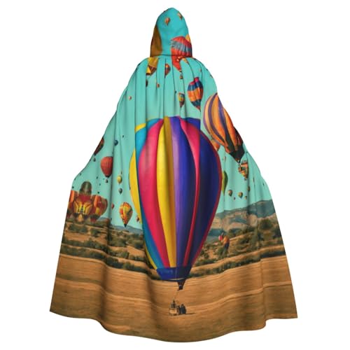 WOmeng Lavendel-Heißluftballon-Druck, volle Länge, Halloween, Unisex, Umhang mit Kapuze, mittelalterliche Farben, Kostüm, Cosplay, Party WOmeng Lavendel-Heißluftballon-Druck, volle Länge, Halloween, Unisex, Umhang mit Kapuze, mittelalterliche Farben, Kostüm, Cosplay, Party von WOmeng