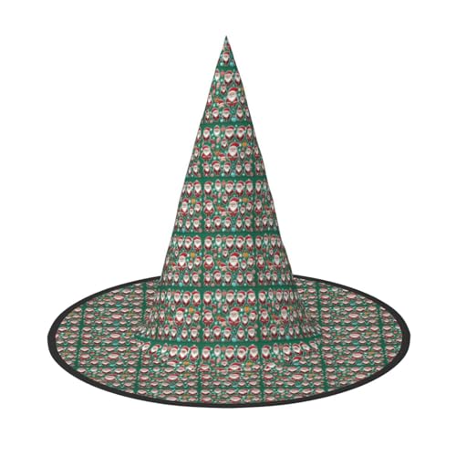 WOmeng Lustiger Weihnachtswichtel, Druck, Halloween, Hexenhut, Karneval, Kostüm, Zubehör, faltbar, leicht, für Festivals von WOmeng