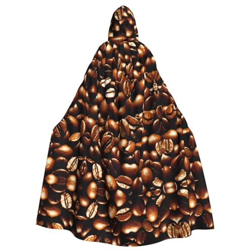 WOmeng Lustiger gerösteter Kaffeebohnen-Druck, volle Länge, Halloween, Unisex, Umhang mit Kapuze, mittelalterliche Farben, Kostüm, Cosplay, Party WOmeng Lustiger gerösteter Kaffeebohnen-Druck, volle Länge, Halloween, Unisex, Umhang mit Kapuze, mittelalterliche Farben, Kostüm, Cosplay, Party von WOmeng