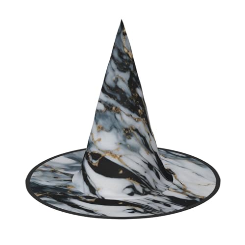 WOmeng Marmor Druck Halloween Hexenhut Karneval Kostüm Zubehör Faltbare Leichte Kappe Festivals WOmeng Marmor Druck Halloween Hexenhut Karneval Kostüm Zubehör Faltbare Leichte Kappe Festivals von WOmeng
