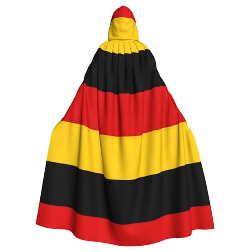 WOmeng Umhang mit Deutschland-Flagge, Halloween, Unisex, mit Kapuze, mittelalterliche Farben, Kostüm, Cosplay, Party von WOmeng