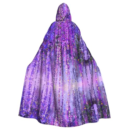 WOmeng Umhang mit floralem Baumdruck, volle Länge, Halloween, Unisex, mit Kapuze, mittelalterliche Farben, Kostüm, Cosplay, Party WOmeng Umhang mit floralem Baumdruck, volle Länge, Halloween, Unisex, mit Kapuze, mittelalterliche Farben, Kostüm, Cosplay, Party von WOmeng