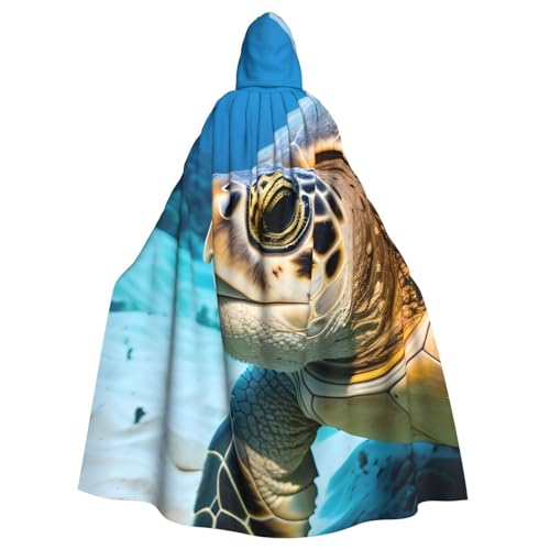 WOmeng Umhang mit großer Meeresschildkröte, volle Länge, Unisex, mit Kapuze, mittelalterliche Farben, Kostüm, Cosplay, Party WOmeng Umhang mit großer Meeresschildkröte, volle Länge, Unisex, mit Kapuze, mittelalterliche Farben, Kostüm, Cosplay, Party von WOmeng
