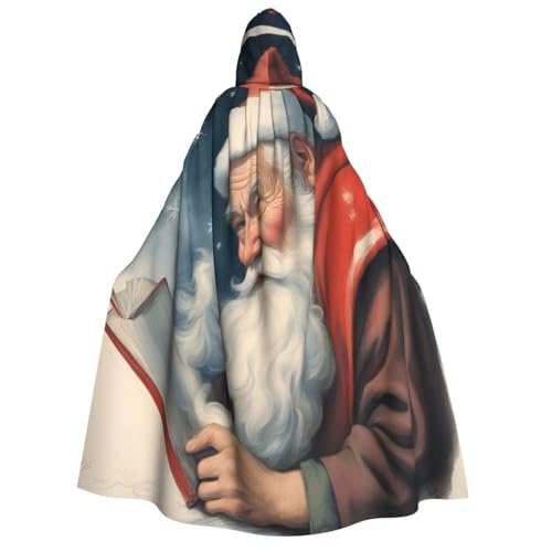 Weihnachtsmann-Aufdruck, Herren, Damen, Erwachsene, Kapuzenumhang, Cosplay, Kostüm, Halloween, Weihnachten, Karneval, Partys Weihnachtsmann-Aufdruck, Herren, Damen, Erwachsene, Kapuzenumhang, Cosplay, Kostüm, Halloween, Weihnachten, Karneval, Partys von WOmeng