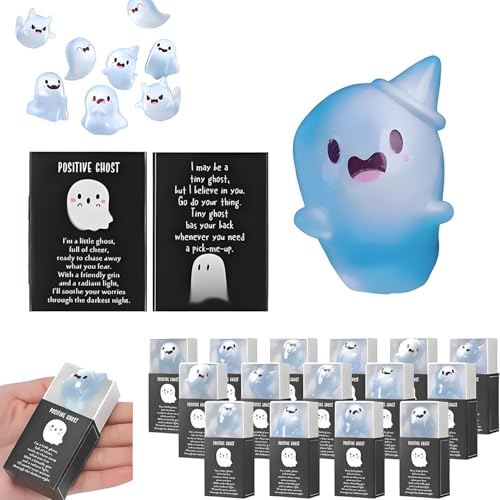 Halloween-Mini-Geister Aus Kunstharz, Niedliche, Kleine, Leuchtende Figuren, Leuchtende Geister-Miniaturfiguren Aus Kunstharz, Miniatur-Geister, Die Im Dunkeln Leuchten, For Halloween-Körbe(A) von WPDUIODF
