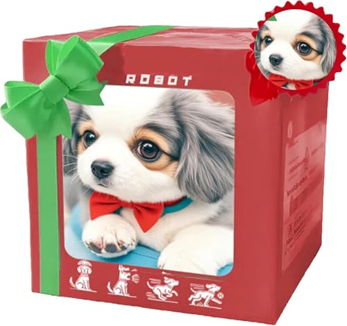 WPDUIODF 2025 Neuer KI-Roboterhund, Intelligenter Realistischer Roboterwelpe, Interaktives Roboterhaustier, Gehen, Bellen, Schwanzwedeln, for Tierliebhaber(4) von WPDUIODF