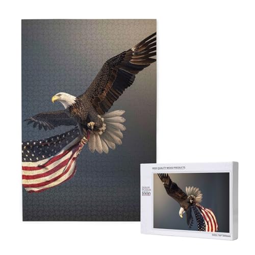 3D Weißkopfseeadler fliegender bedrucktes Puzzle mit Aufbewahrungsbox, Holzpuzzle für Erwachsene und Kinder, 1000 Teile Familienspaß, dekoratives Spiel 3D Weißkopfseeadler fliegender bedrucktes Puzzle mit Aufbewahrungsbox, Holzpuzzle für Erwachsene und Kinder, 1000 Teile Familienspaß, dekoratives Spiel von WPUTY