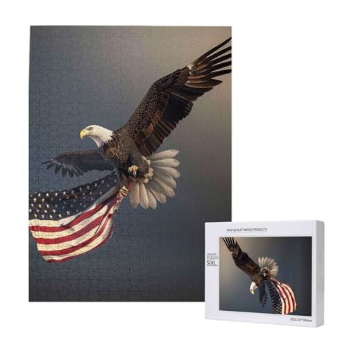 3D Weißkopfseeadler fliegender bedrucktes Puzzle mit Aufbewahrungsbox, Holzpuzzle für Erwachsene und Kinder, 500 Teile Familienspaß, dekoratives Spiel 3D Weißkopfseeadler fliegender bedrucktes Puzzle mit Aufbewahrungsbox, Holzpuzzle für Erwachsene und Kinder, 500 Teile Familienspaß, dekoratives Spiel von WPUTY