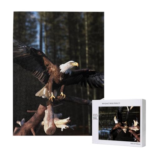 3D Weißkopfseeadler gedrucktes Puzzle mit Aufbewahrungsbox, Holzpuzzle für Erwachsene und Kinder, 500 Teile Familienspaß, dekoratives Spiel 3D Weißkopfseeadler gedrucktes Puzzle mit Aufbewahrungsbox, Holzpuzzle für Erwachsene und Kinder, 500 Teile Familienspaß, dekoratives Spiel von WPUTY