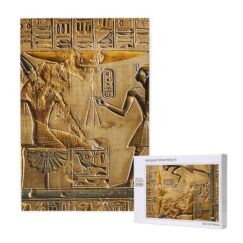 Ägypten Hieroglyphen Gedrucktes Puzzle mit Aufbewahrungsbox, Holzpuzzle für Erwachsene und Kinder, 1000 Teile Familienspaß Dekoratives Spiel Ägypten Hieroglyphen Gedrucktes Puzzle mit Aufbewahrungsbox, Holzpuzzle für Erwachsene und Kinder, 1000 Teile Familienspaß Dekoratives Spiel von WPUTY