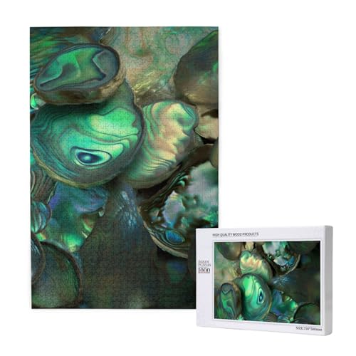Abalone Perlmutt-Puzzle mit Aufbewahrungsbox, Holzpuzzle für Erwachsene und Kinder, 1000 Teile Familienspaß, dekoratives Spiel Abalone Perlmutt-Puzzle mit Aufbewahrungsbox, Holzpuzzle für Erwachsene und Kinder, 1000 Teile Familienspaß, dekoratives Spiel von WPUTY