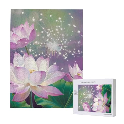 Asiatische Lotusblüte gedruckt Puzzle mit Aufbewahrungsbox, Holzpuzzle für Erwachsene und Kinder, 500 Teile Familienspaß, dekoratives Spiel Asiatische Lotusblüte gedruckt Puzzle mit Aufbewahrungsbox, Holzpuzzle für Erwachsene und Kinder, 500 Teile Familienspaß, dekoratives Spiel von WPUTY
