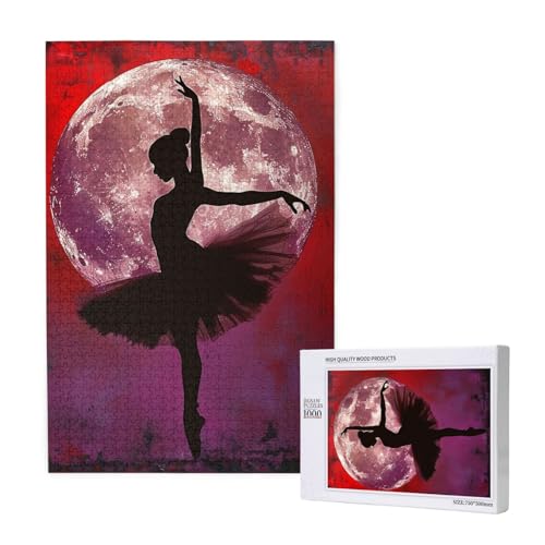 Ballerina Dance Printed Jigsaw Puzzle with Storage Box, Wooden Puzzle for Adults and Kids, 1000 Pieces Family Fun Decorative Game Ballerina Dance Printed Jigsaw Puzzle with Storage Box, Wooden Puzzle for Adults and Kids, 1000 Pieces Family Fun Decorative Game von WPUTY