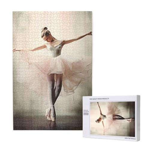 Ballettschuhe gedrucktes Puzzle mit Aufbewahrungsbox, Holzpuzzle für Erwachsene und Kinder, 1000 Teile Familienspaß, dekoratives Spiel Ballettschuhe gedrucktes Puzzle mit Aufbewahrungsbox, Holzpuzzle für Erwachsene und Kinder, 1000 Teile Familienspaß, dekoratives Spiel von WPUTY