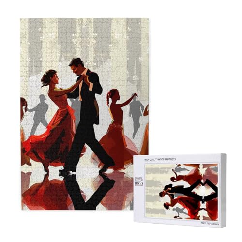Ballroom Dance Printed Jigsaw Puzzle with Storage Box, Wooden Puzzle for Adults and Kids, 1000 Pieces Family Fun Decorative Game Ballroom Dance Printed Jigsaw Puzzle with Storage Box, Wooden Puzzle for Adults and Kids, 1000 Pieces Family Fun Decorative Game von WPUTY