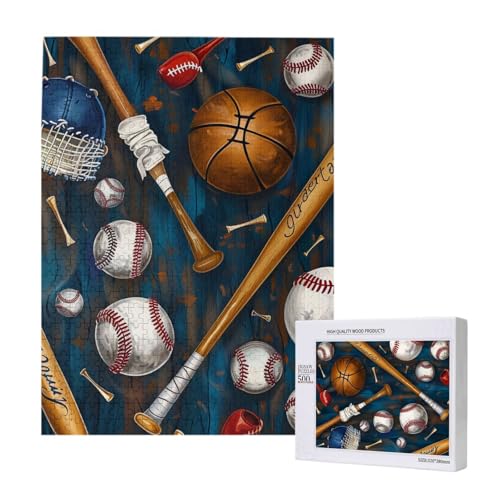 Baseball Basketball Fußball Hockey Bedrucktes Puzzle mit Aufbewahrungsbox Holzpuzzle für Erwachsene und Kinder 500 Teile Familienspaß Dekoratives Spiel Baseball Basketball Fußball Hockey Bedrucktes Puzzle mit Aufbewahrungsbox Holzpuzzle für Erwachsene und Kinder 500 Teile Familienspaß Dekoratives Spiel von WPUTY