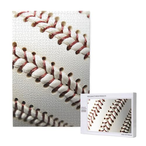 Baseball Lace Printed Jigsaw Puzzle with Storage Box, Wooden Puzzle for Adults and Kids, 1000 Pieces Family Fun Decorative Game Baseball Lace Printed Jigsaw Puzzle with Storage Box, Wooden Puzzle for Adults and Kids, 1000 Pieces Family Fun Decorative Game von WPUTY
