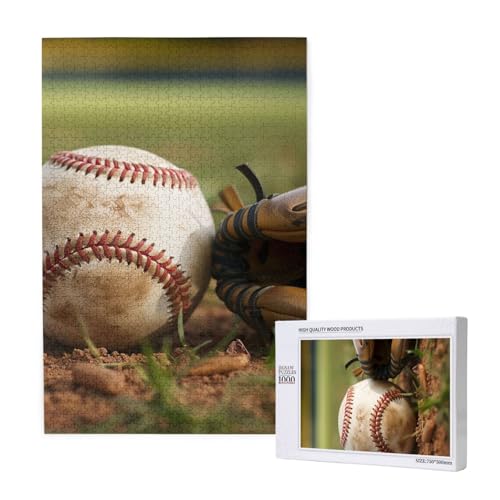 Baseball Printed Jigsaw Puzzle with Storage Box, Wooden Puzzle for Adults and Kids, 1000 Pieces Family Fun Decorative Game Baseball Printed Jigsaw Puzzle with Storage Box, Wooden Puzzle for Adults and Kids, 1000 Pieces Family Fun Decorative Game von WPUTY