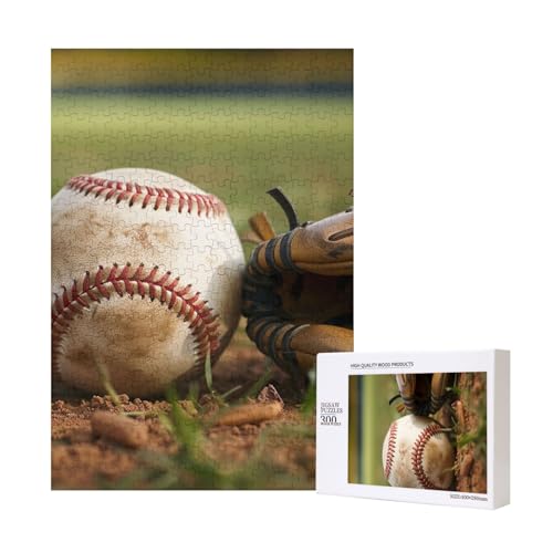 Baseball Printed Jigsaw Puzzle with Storage Box, Wooden Puzzle for Adults and Kids, 300 Pieces Family Fun Decorative Game Baseball Printed Jigsaw Puzzle with Storage Box, Wooden Puzzle for Adults and Kids, 300 Pieces Family Fun Decorative Game von WPUTY