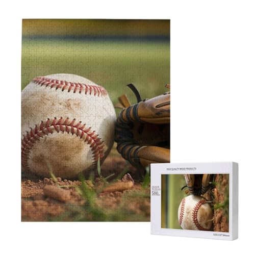 Baseball Printed Jigsaw Puzzle with Storage Box, Wooden Puzzle for Adults and Kids, 500 Pieces Family Fun Decorative Game Baseball Printed Jigsaw Puzzle with Storage Box, Wooden Puzzle for Adults and Kids, 500 Pieces Family Fun Decorative Game von WPUTY