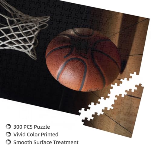 Basketball Printed Jigsaw Puzzle with Storage Box, Wooden Puzzle for Adults and Kids, 300 Pieces Family Fun Decorative Game Basketball Printed Jigsaw Puzzle with Storage Box, Wooden Puzzle for Adults and Kids, 300 Pieces Family Fun Decorative Game von WPUTY