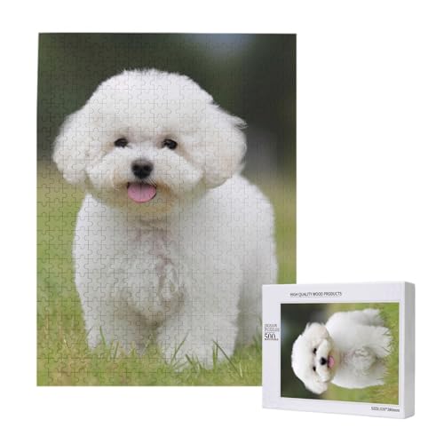 Bichon Frisé-Hund gedruckt Puzzle mit Aufbewahrungsbox, Holzpuzzle für Erwachsene und Kinder, 500 Teile Familienspaß, dekoratives Spiel Bichon Frisé-Hund gedruckt Puzzle mit Aufbewahrungsbox, Holzpuzzle für Erwachsene und Kinder, 500 Teile Familienspaß, dekoratives Spiel von WPUTY