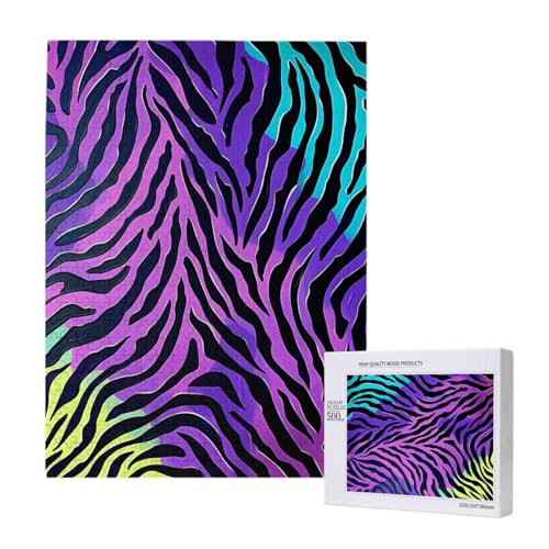 Blau Grün Camouflage Zebra Streifen Gedruckt Puzzle mit Aufbewahrungsbox, Holzpuzzle für Erwachsene und Kinder, 500 Teile Familie Spaß Dekoratives Spiel Blau Grün Camouflage Zebra Streifen Gedruckt Puzzle mit Aufbewahrungsbox, Holzpuzzle für Erwachsene und Kinder, 500 Teile Familie Spaß Dekoratives Spiel von WPUTY