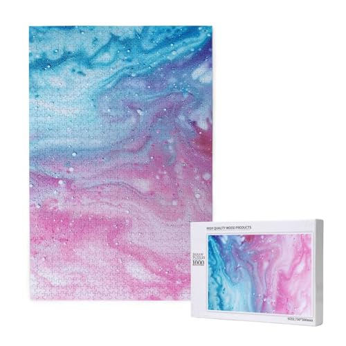 Blaues, rosa und pastellfarbenes bedrucktes Puzzle mit Aufbewahrungsbox, Holzpuzzle für Erwachsene und Kinder, 1000 Teile, Familienspaß, dekoratives Spiel Blaues, rosa und pastellfarbenes bedrucktes Puzzle mit Aufbewahrungsbox, Holzpuzzle für Erwachsene und Kinder, 1000 Teile, Familienspaß, dekoratives Spiel von WPUTY