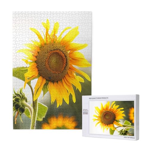 Bloom Sunflower Printed Jigsaw Puzzle with Storage Box, Wooden Puzzle for Adults and Kids, 1000 Pieces Family Fun Decorative Game Bloom Sunflower Printed Jigsaw Puzzle with Storage Box, Wooden Puzzle for Adults and Kids, 1000 Pieces Family Fun Decorative Game von WPUTY