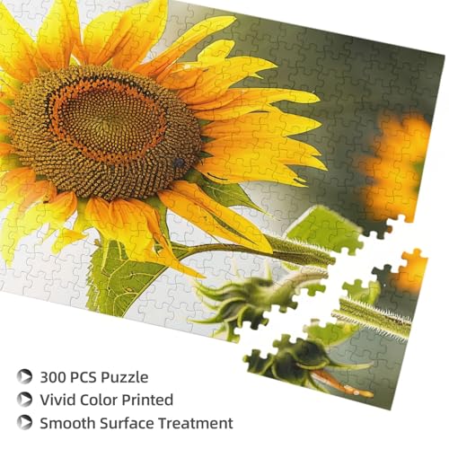 Bloom Sunflower Printed Jigsaw Puzzle with Storage Box, Wooden Puzzle for Adults and Kids, 300 Pieces Family Fun Decorative Game Bloom Sunflower Printed Jigsaw Puzzle with Storage Box, Wooden Puzzle for Adults and Kids, 300 Pieces Family Fun Decorative Game von WPUTY