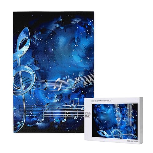 Blue Music Printed Jigsaw Puzzle with Storage Box, Wooden Puzzle for Adults and Kids, 1000 Pieces Family Fun Decorative Game Blue Music Printed Jigsaw Puzzle with Storage Box, Wooden Puzzle for Adults and Kids, 1000 Pieces Family Fun Decorative Game von WPUTY