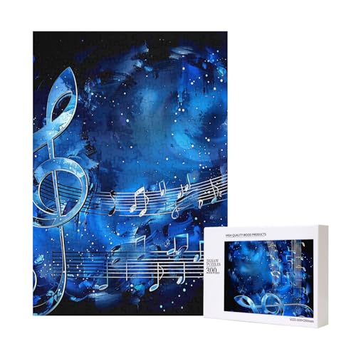 Blue Music Printed Jigsaw Puzzle with Storage Box, Wooden Puzzle for Adults and Kids, 300 Pieces Family Fun Decorative Game Blue Music Printed Jigsaw Puzzle with Storage Box, Wooden Puzzle for Adults and Kids, 300 Pieces Family Fun Decorative Game von WPUTY